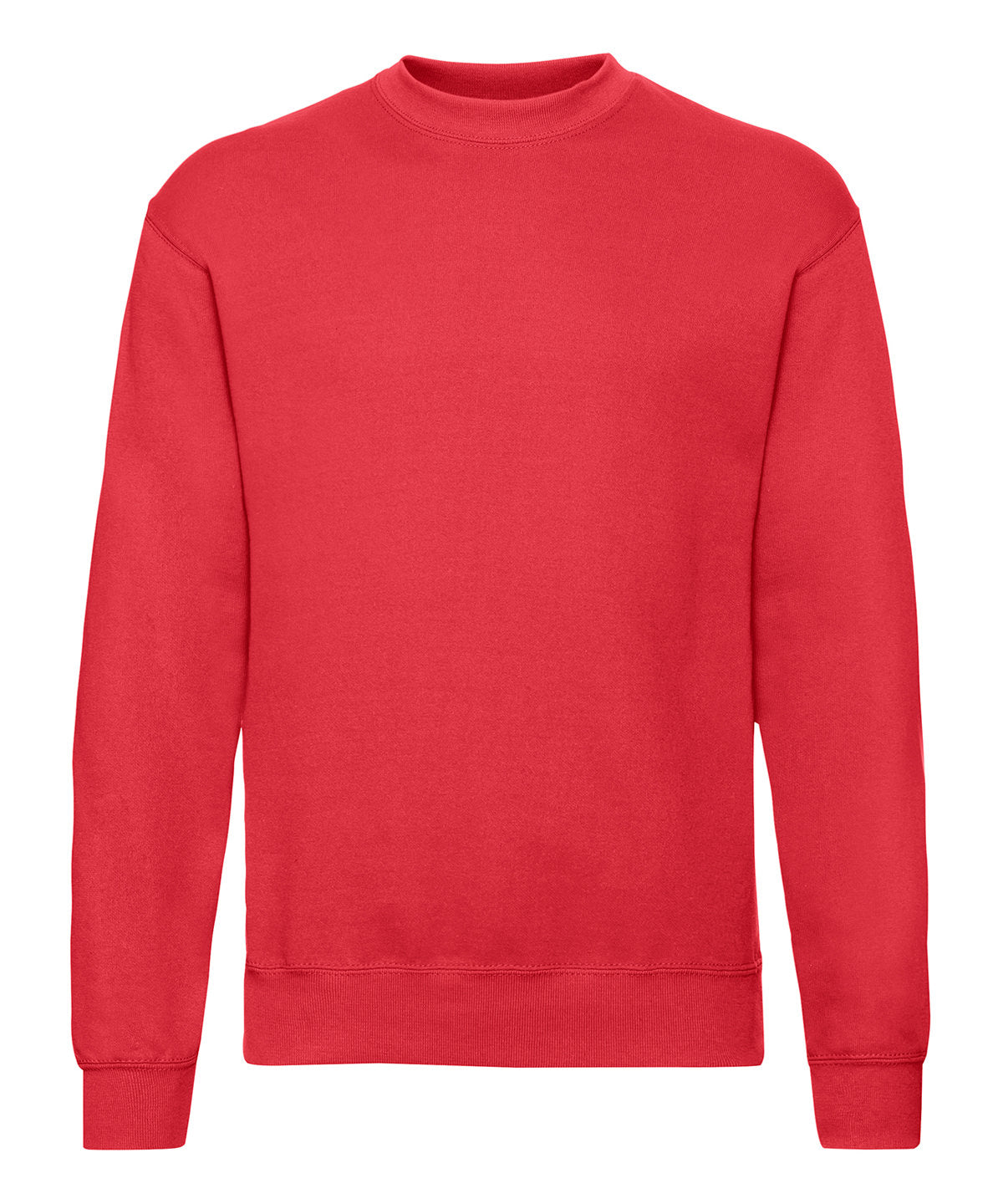 Fruit of the Loom Classic 80/20 set-in sweatshirt in Red, front view