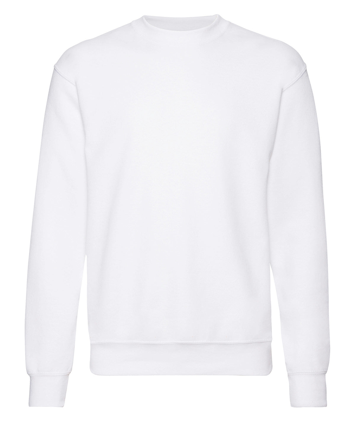 Fruit of the Loom Classic 80/20 set-in sweatshirt in White, front view