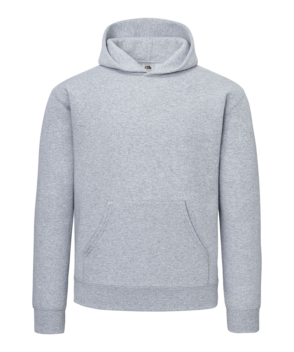 Fruit of the Loom Supercotton hooded sweatshirt in Athletic Heather, front view
