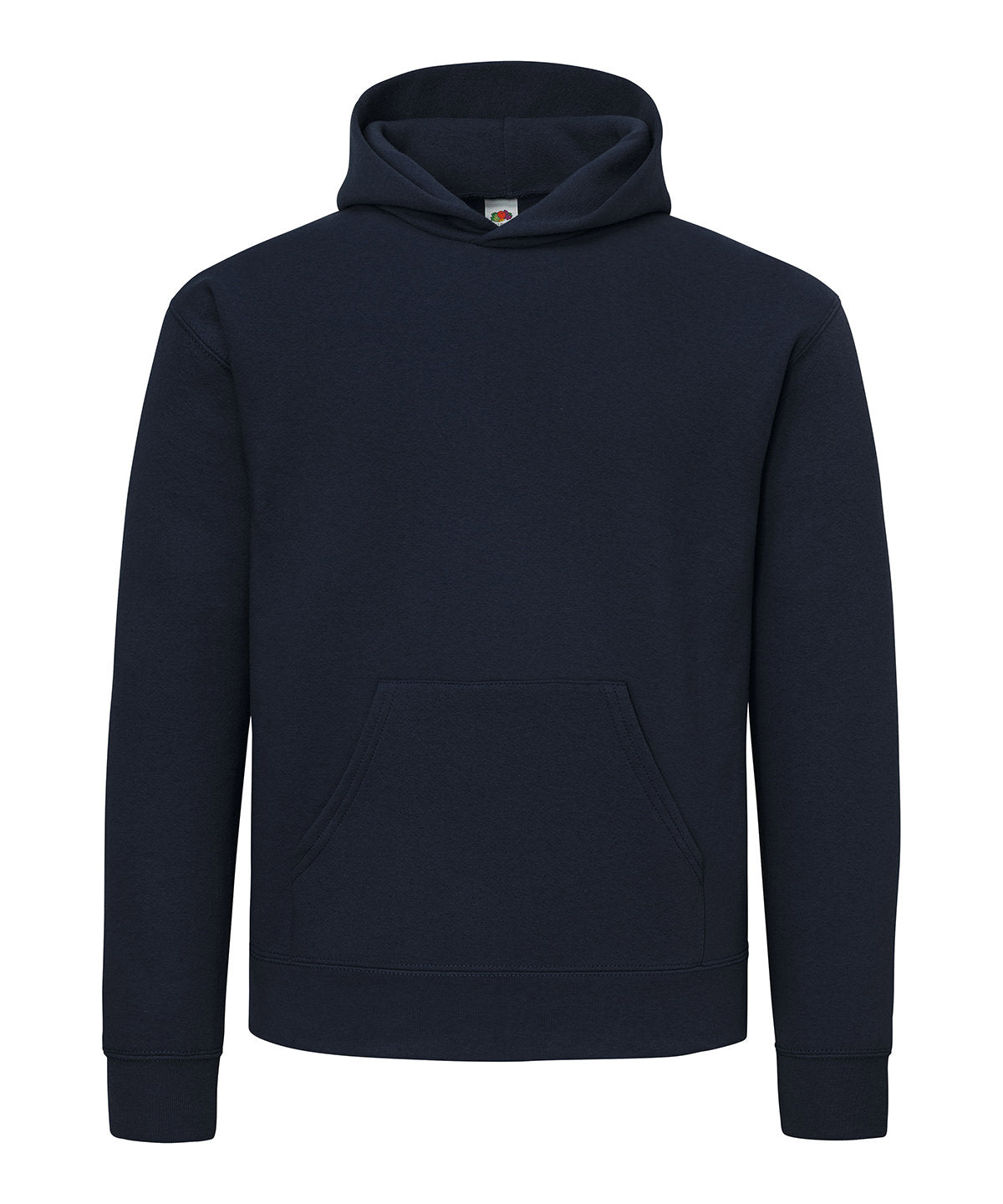 Fruit of the Loom Supercotton hooded sweatshirt in Deep Navy, front view