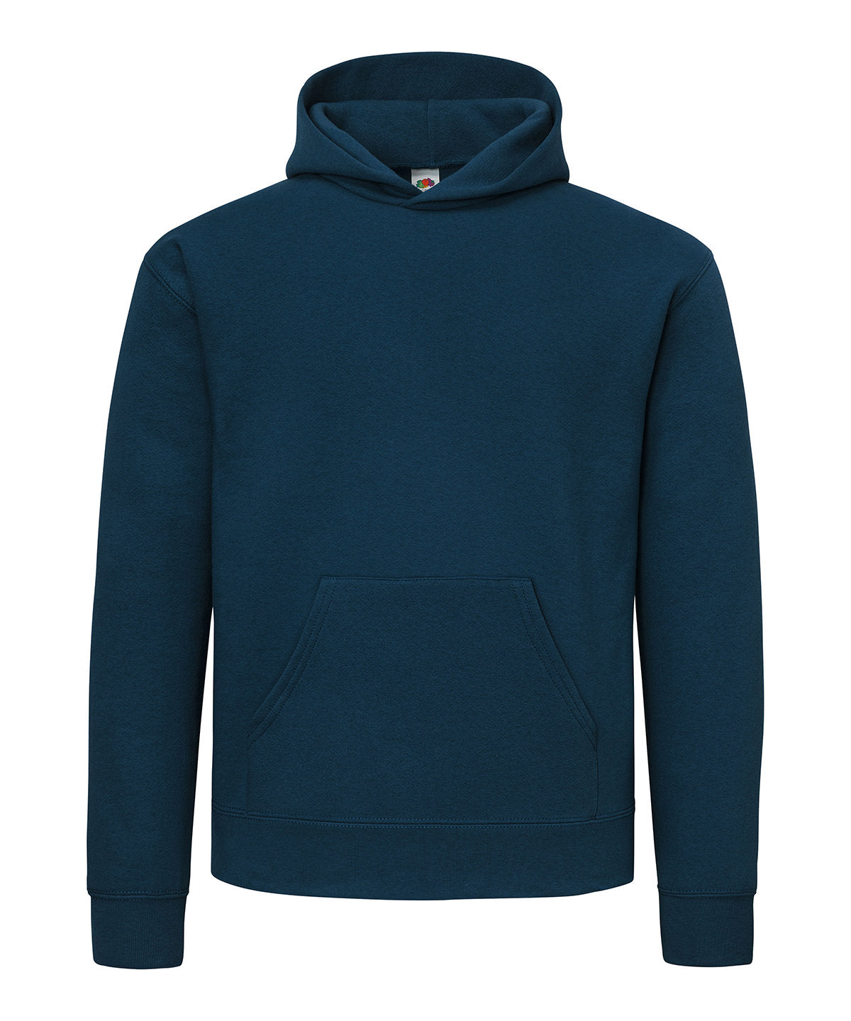Fruit of the Loom Supercotton hooded sweatshirt in Mountain Blue, front view