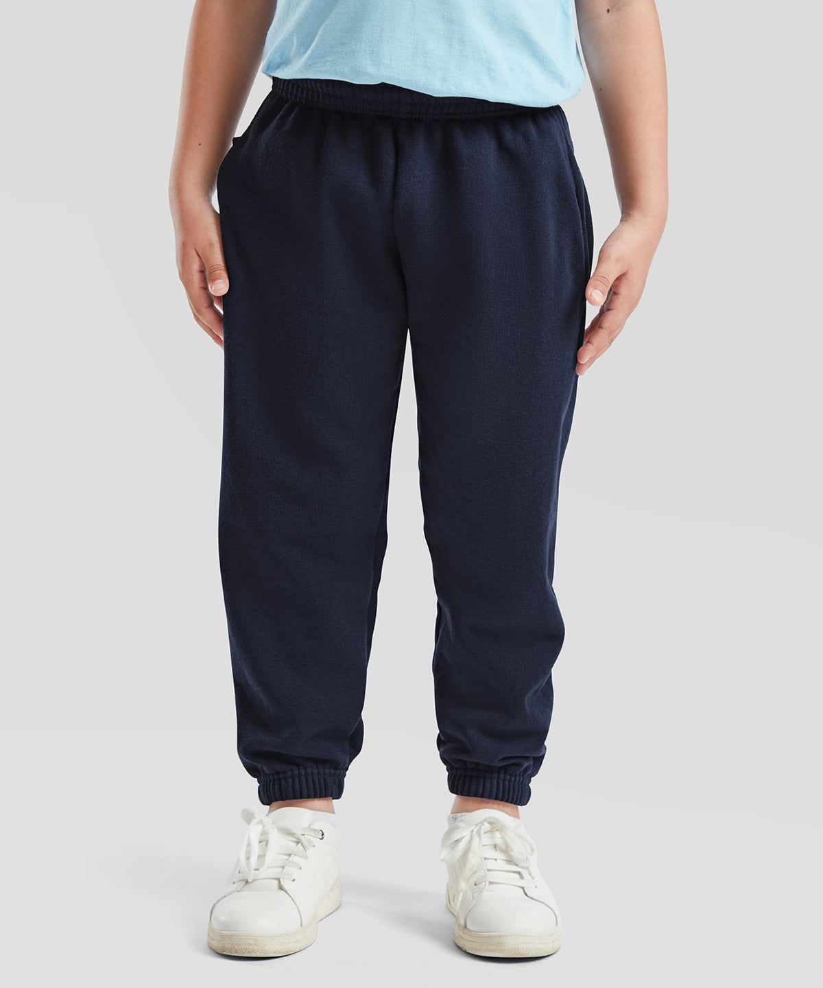 Fruit of the Loom Kids classic elasticated cuff jog pants, lifestyle photo