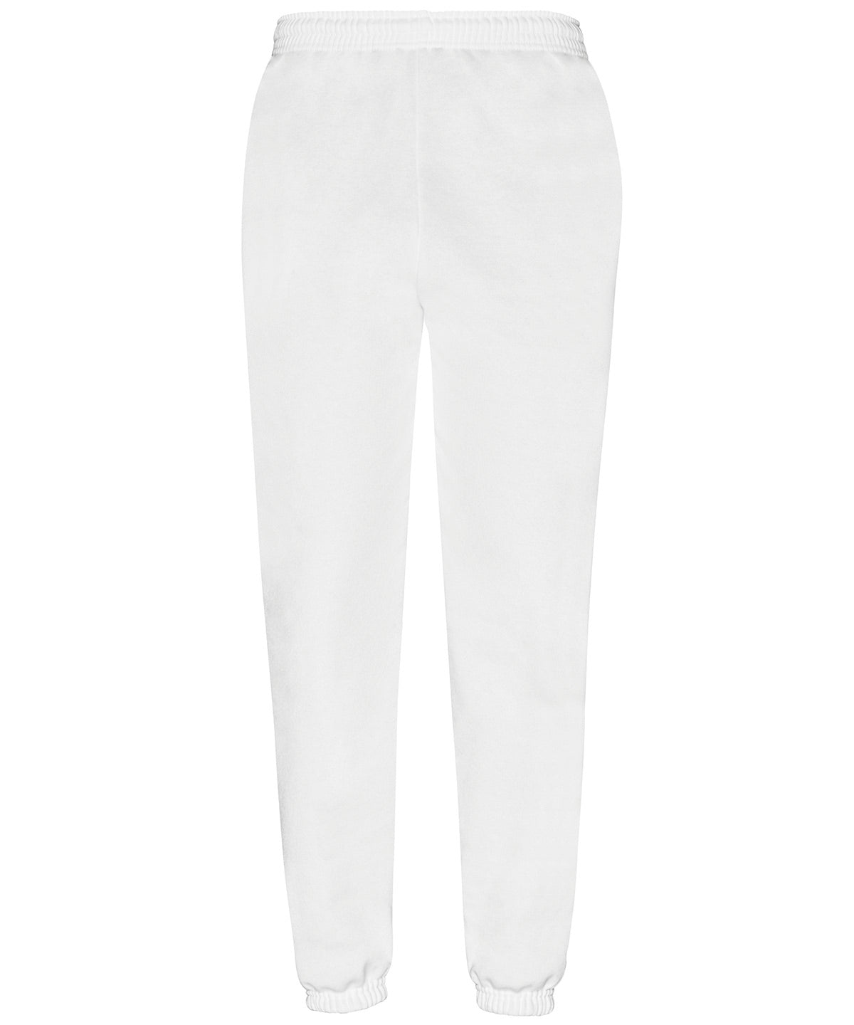 Fruit of the Loom Classic 80/20 elasticated sweatpants in White, front view