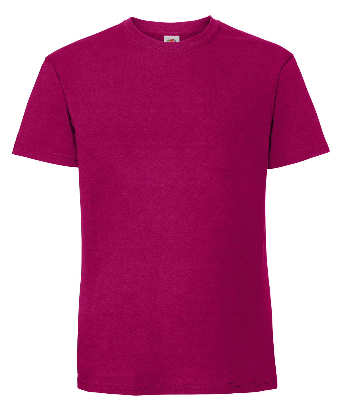 Fruit of the Loom Iconic 195 ringspun premium T in Cranberry, front view