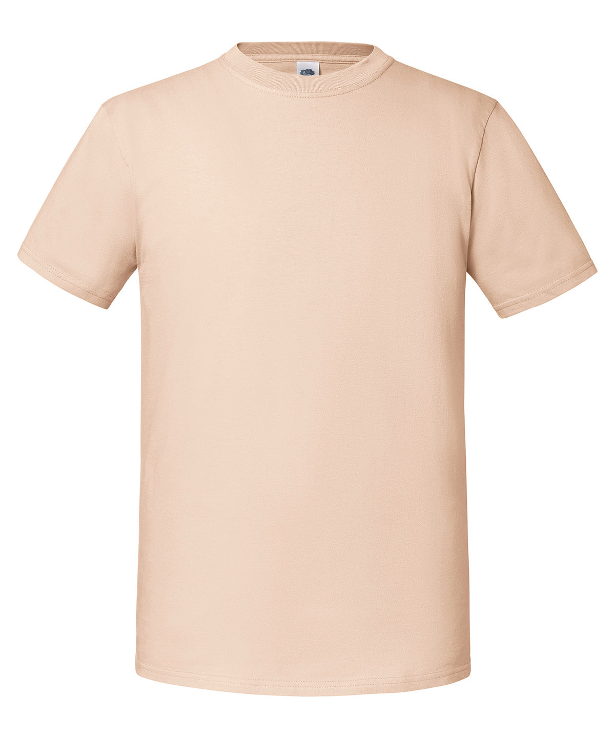 Fruit of the Loom Iconic 195 ringspun premium T in Desert Sand, front view