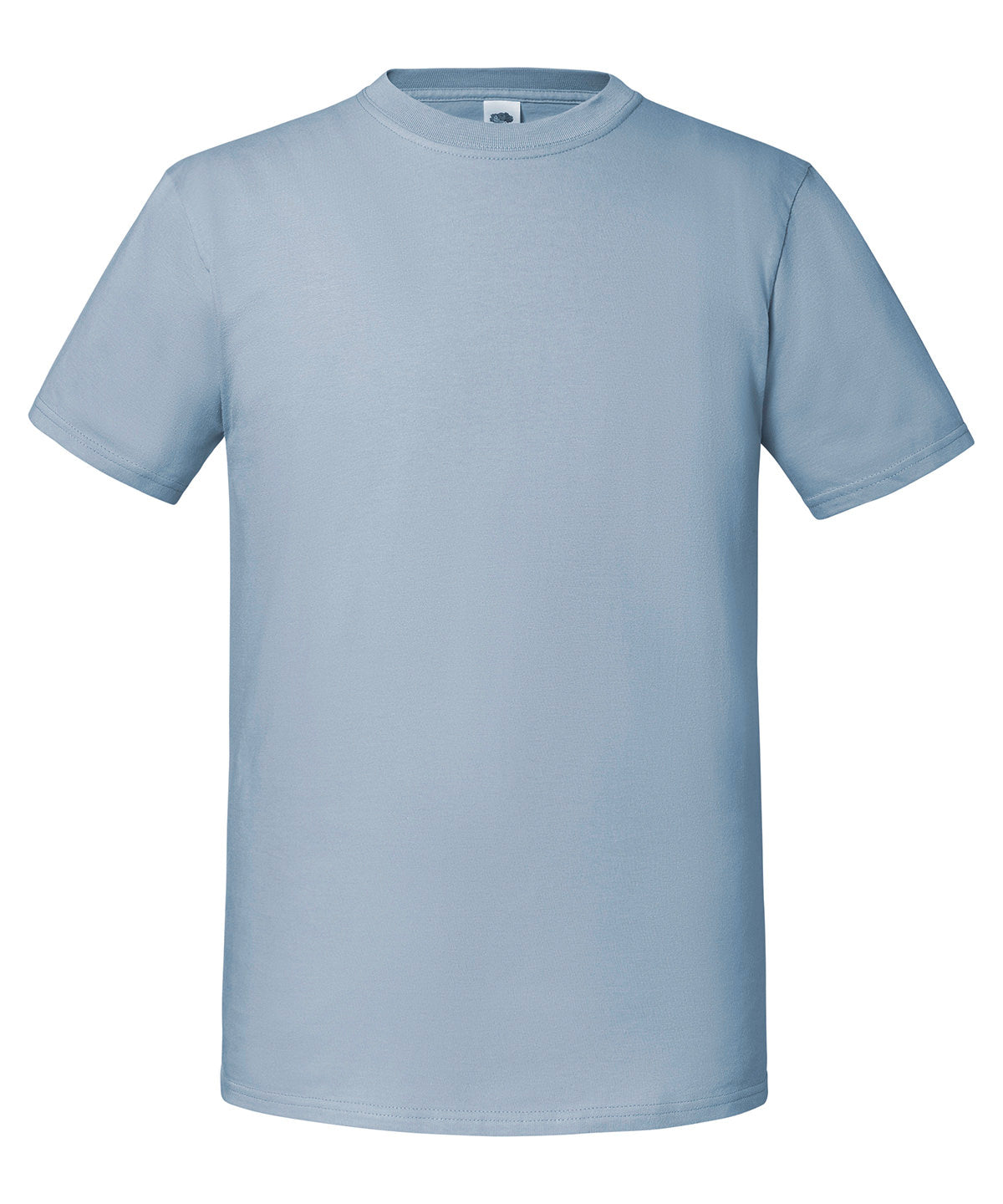 Fruit of the Loom Iconic 195 ringspun premium T in Mineral Blue, front view