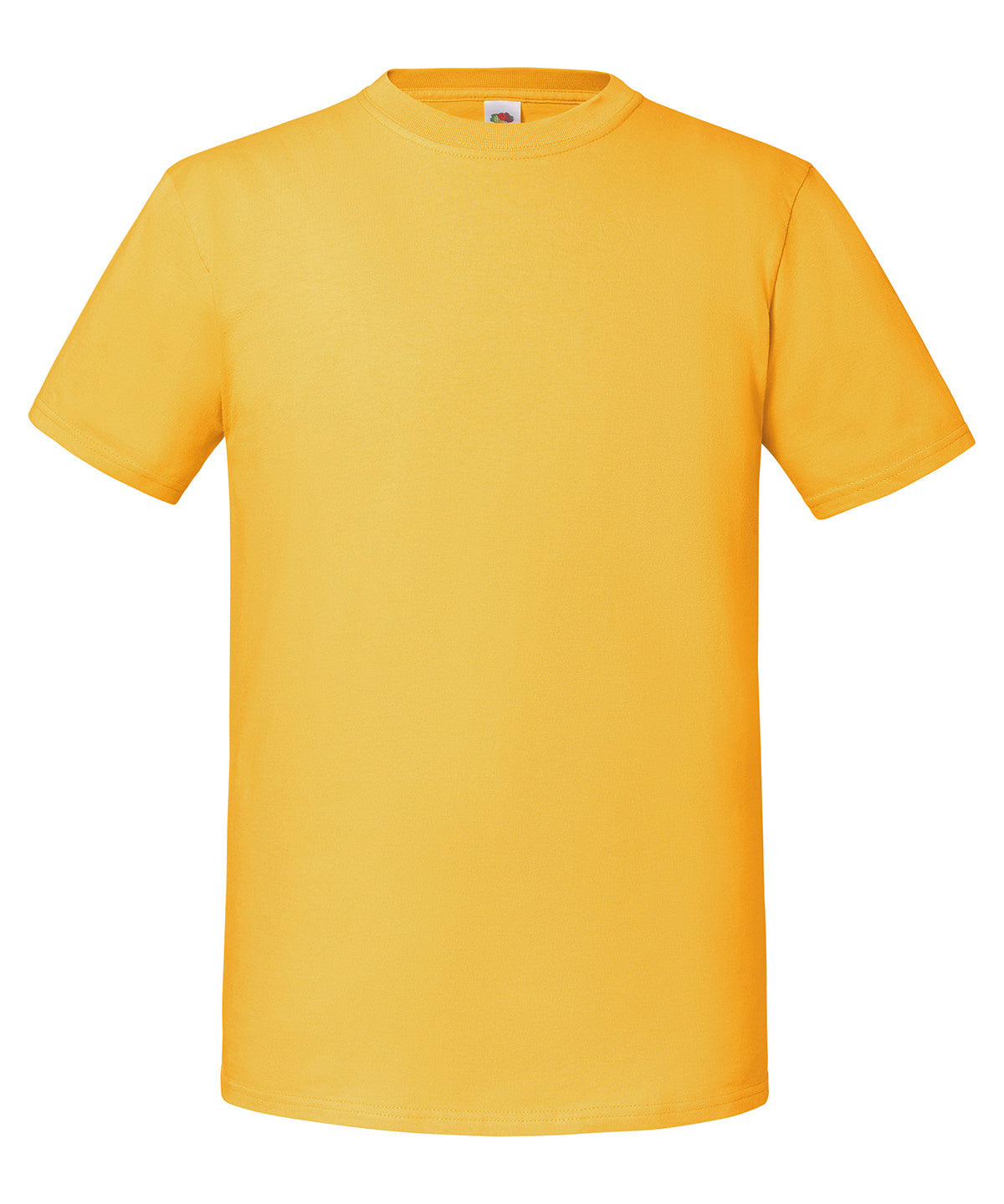 Fruit of the Loom Iconic 195 ringspun premium T in Sunflower, front view
