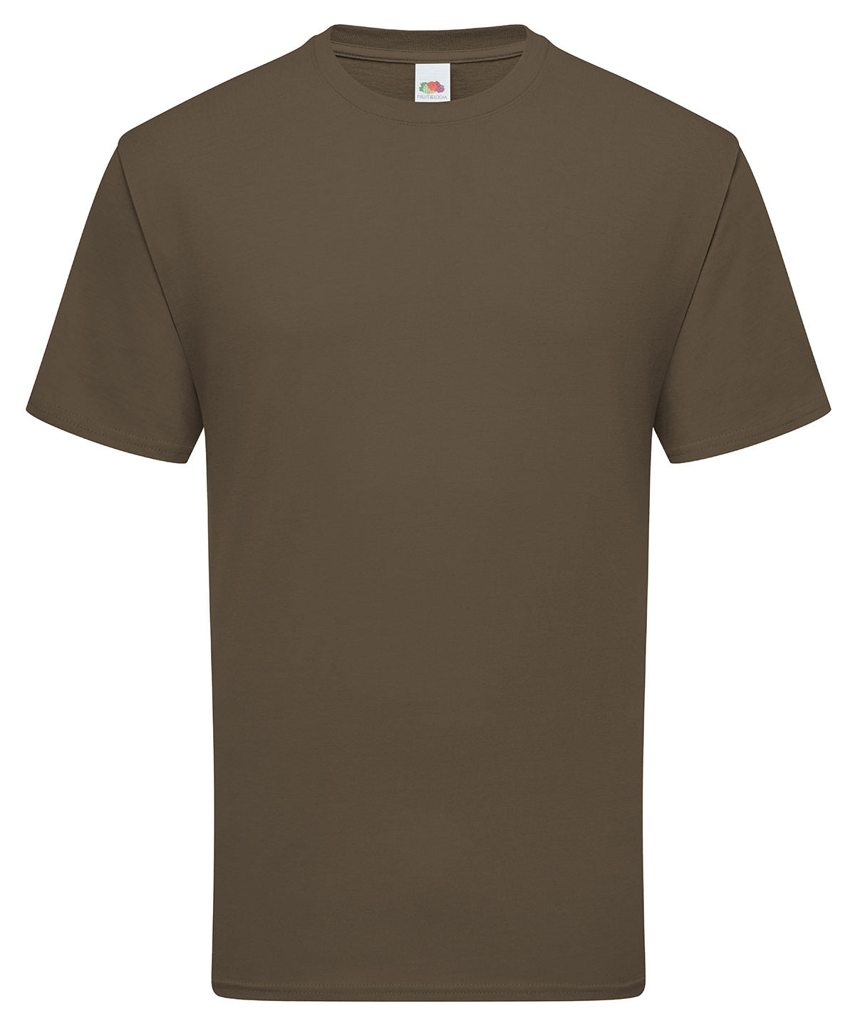 Fruit of the Loom Iconic 195 ringspun premium T in Truffle, front view