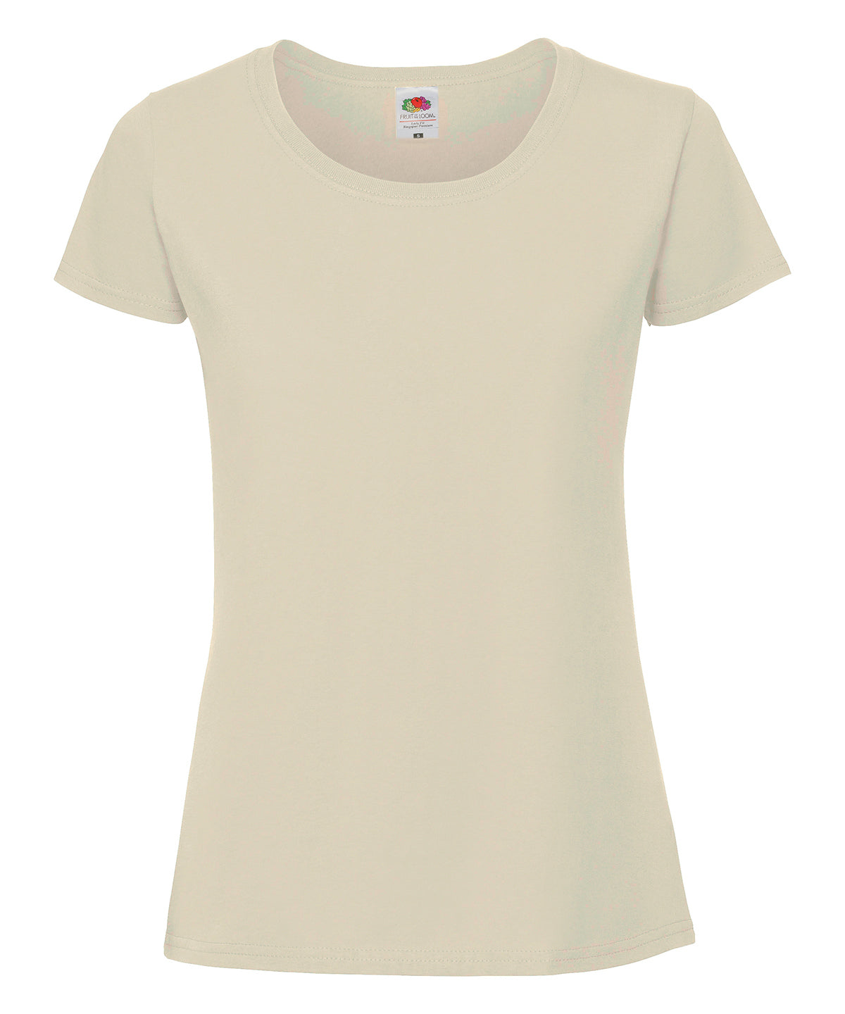 Fruit of the Loom Women's Iconic 195 ringspun premium t-shirt in Desert Sand, front view