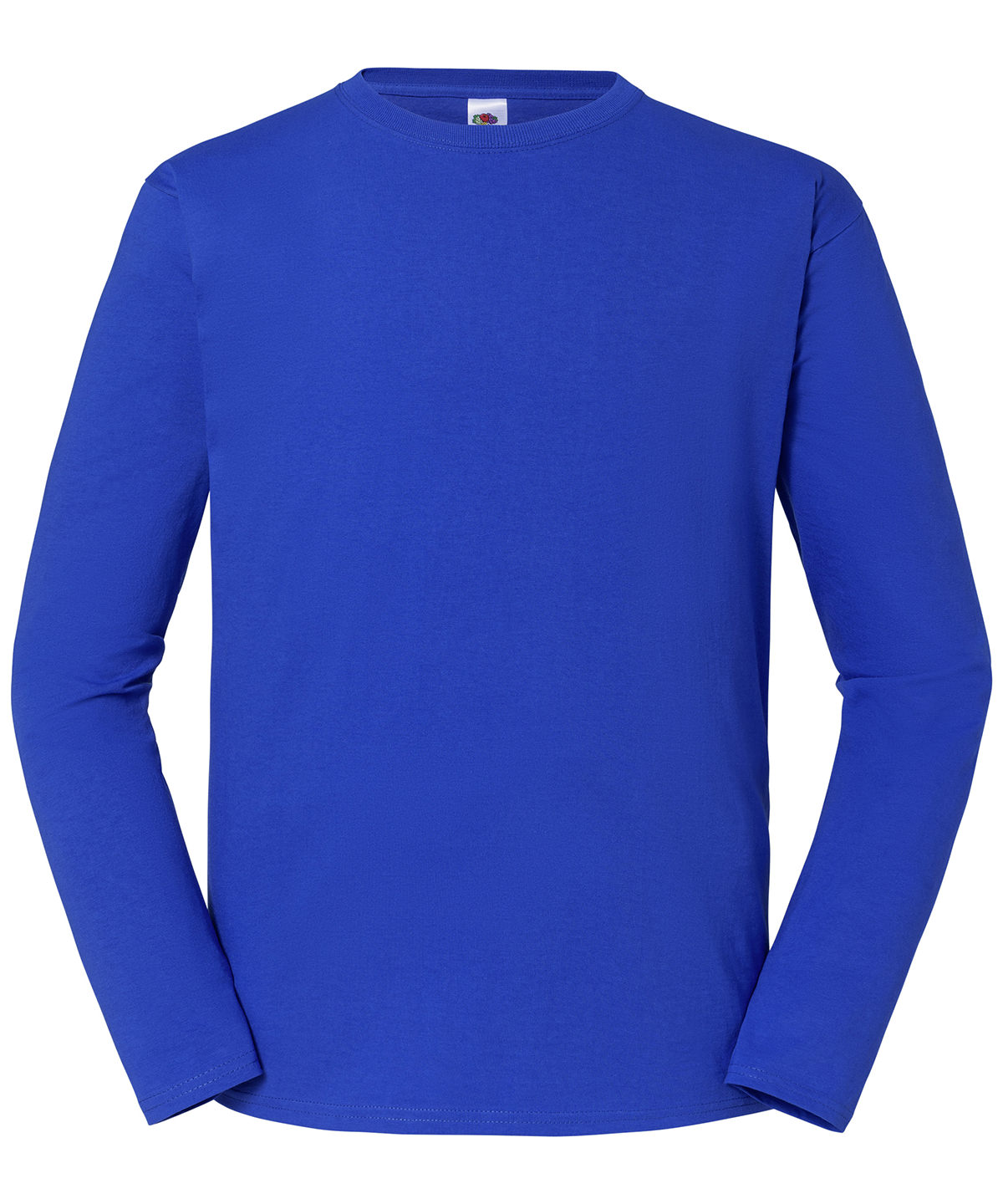Fruit of the Loom Iconic 195 ringspun premium long sleeve T in Royal Blue, front view