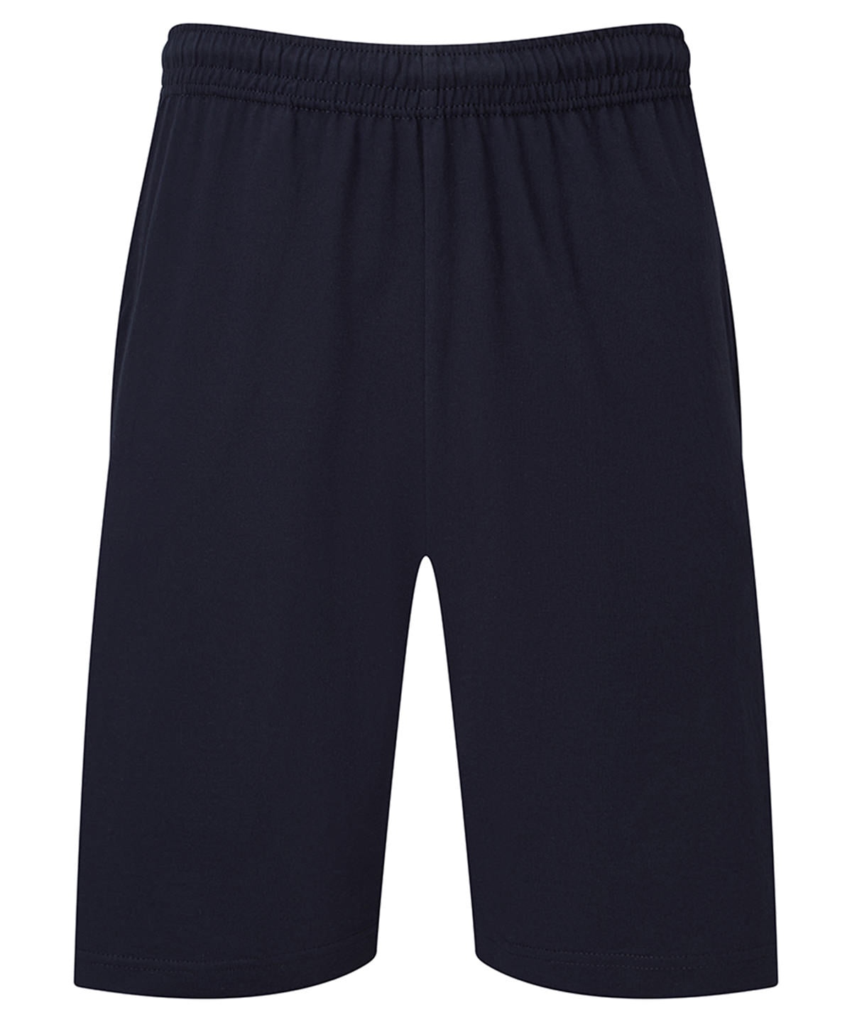 Fruit of the Loom Iconic 195 Jersey shorts in Deep Navy, front view