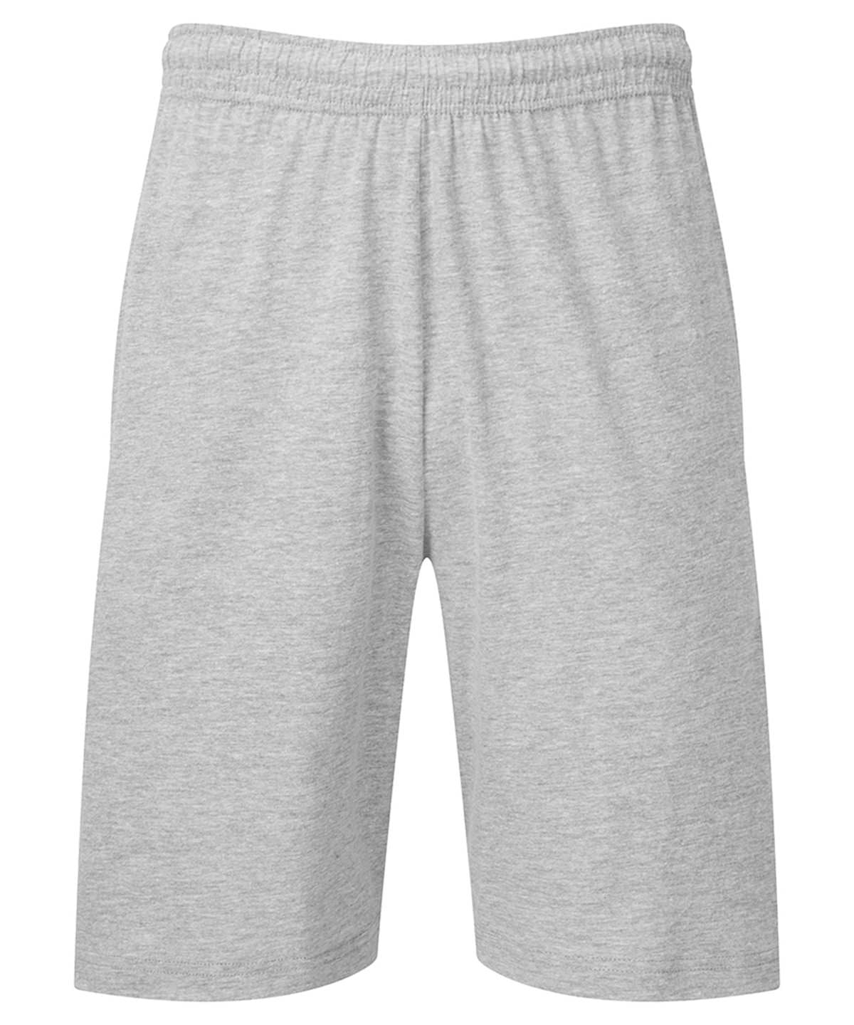 Fruit of the Loom Iconic 195 Jersey shorts in Heather Grey, front view