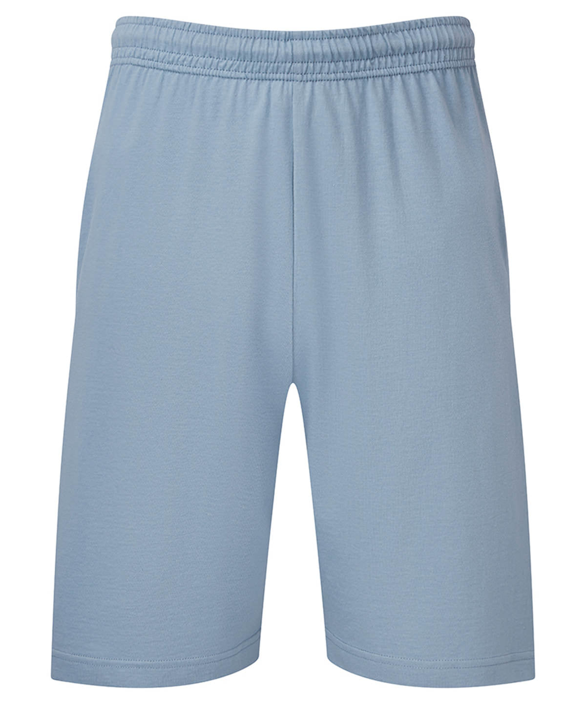 Fruit of the Loom Iconic 195 Jersey shorts in Mineral Blue, front view