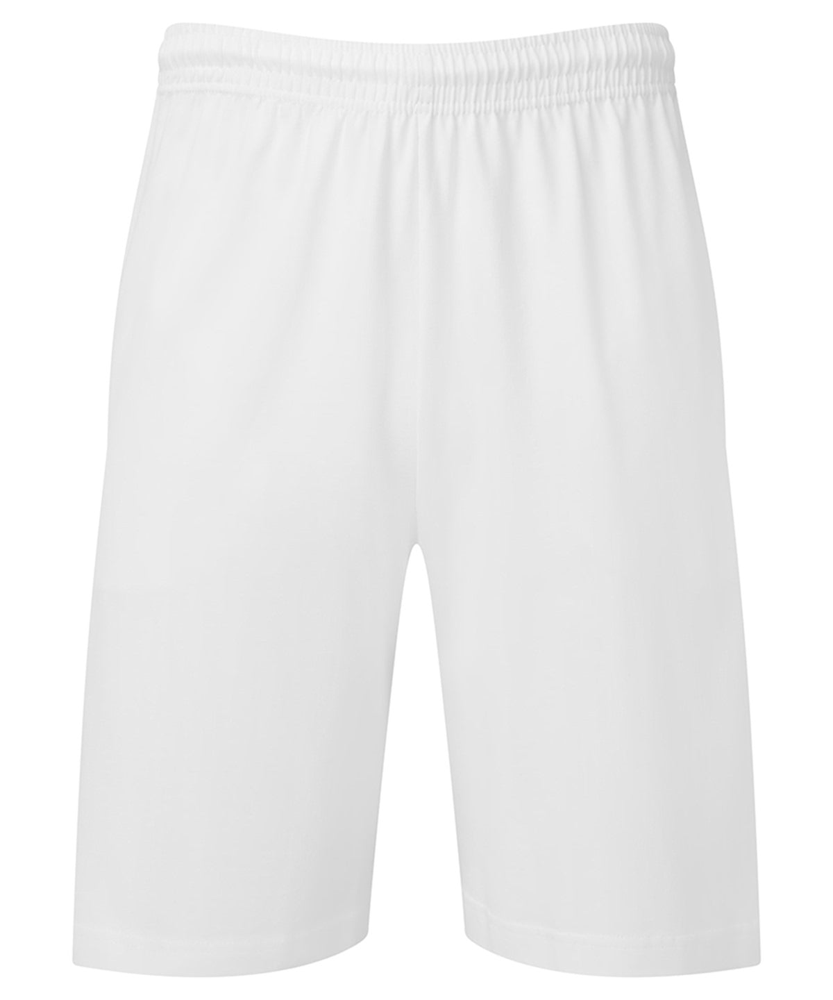 Fruit of the Loom Iconic 195 Jersey shorts in White, front view