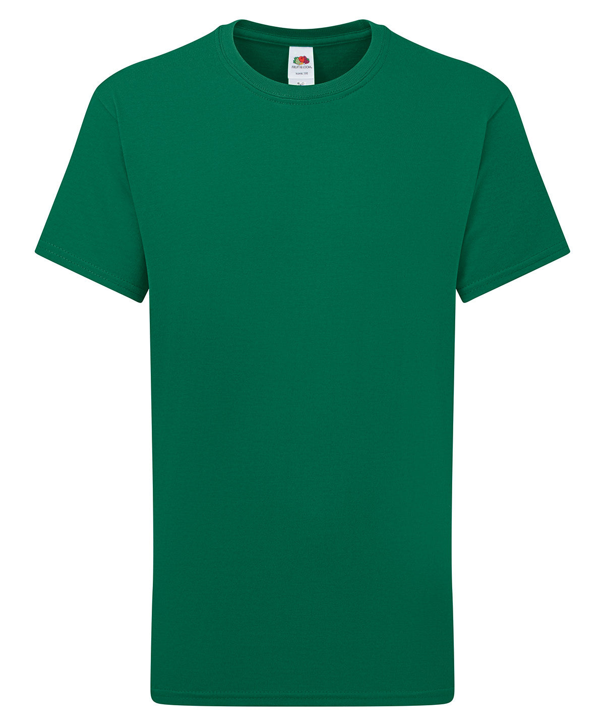 Fruit of the Loom Kids Iconic 195 T in College Green, front view