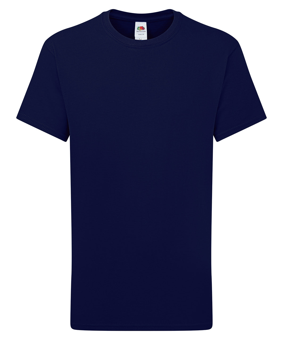 Fruit of the Loom Kids Iconic 195 T in Deep Navy, front view