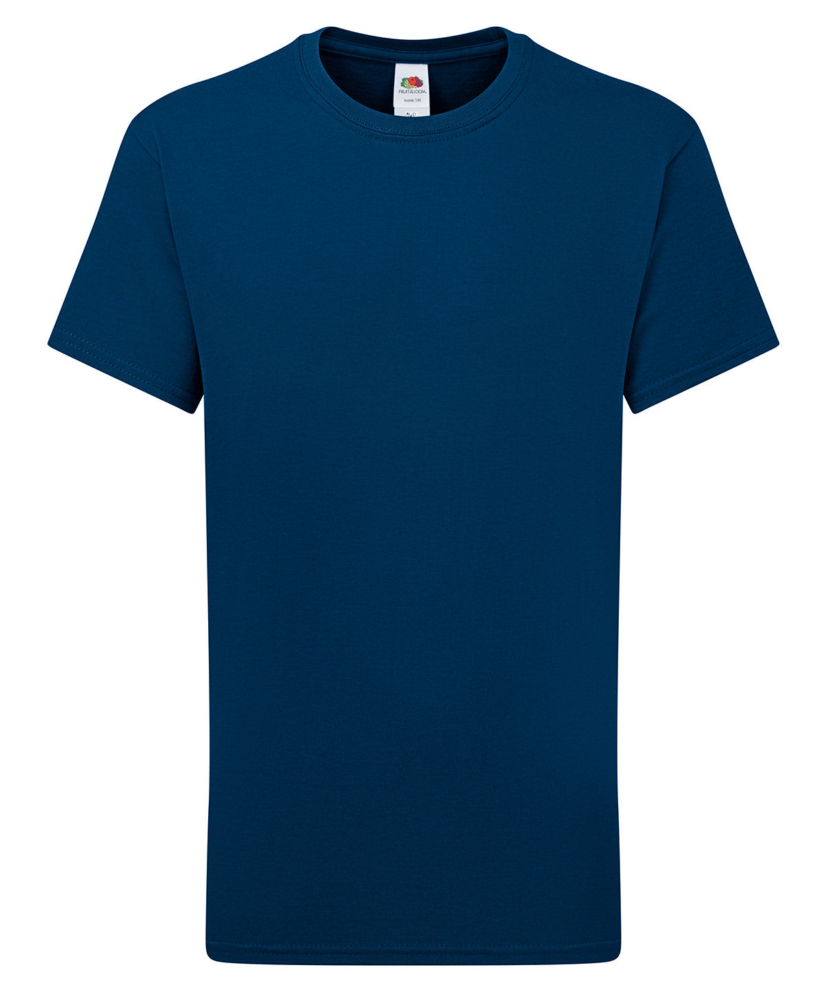 Fruit of the Loom Kids Iconic 195 T in Mountain Blue, front view
