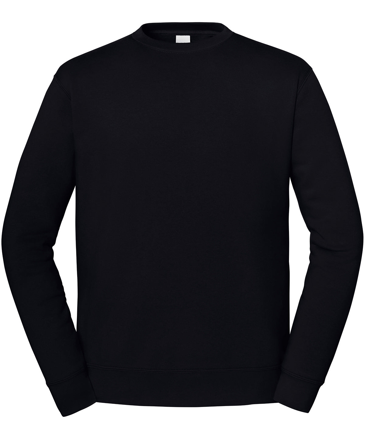 Fruit of the Loom Iconic premium set-in sweat in Black, front view