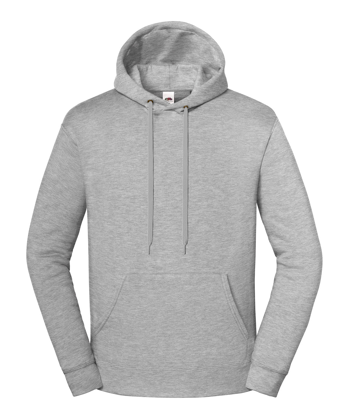 Fruit of the Loom Iconic premium hooded sweat in Athletic Heather, front view