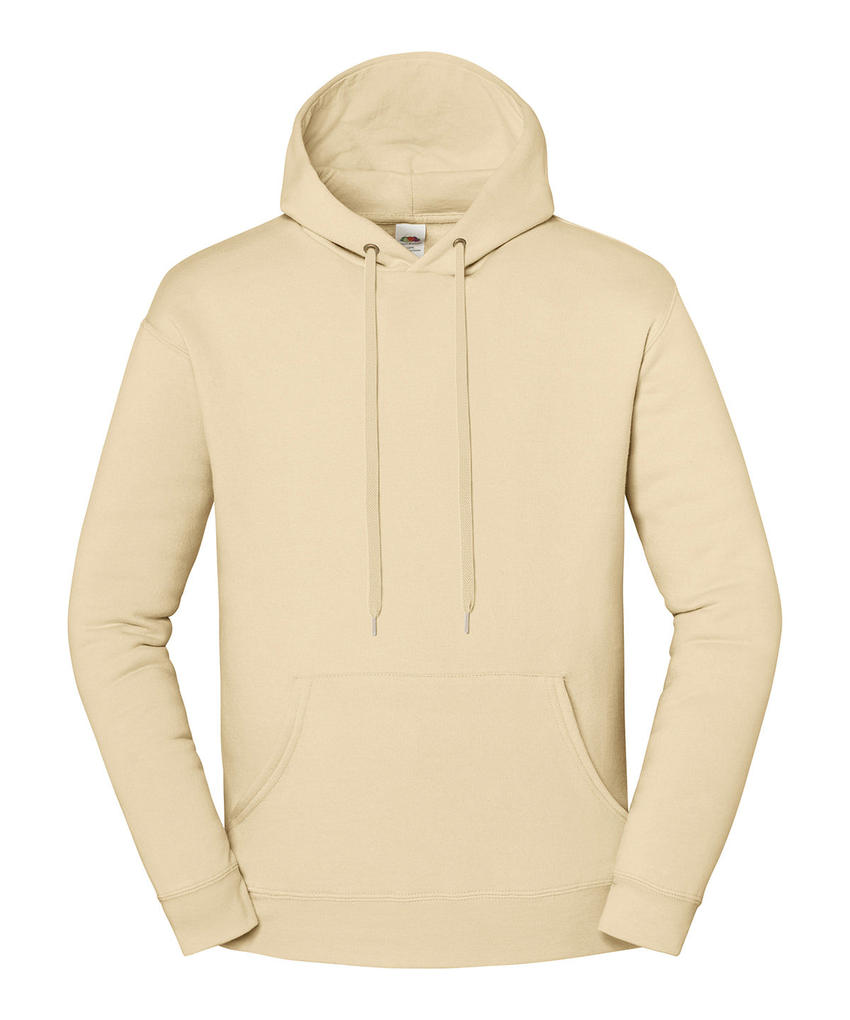 Fruit of the Loom Iconic premium hooded sweat in Desert Sand, front view