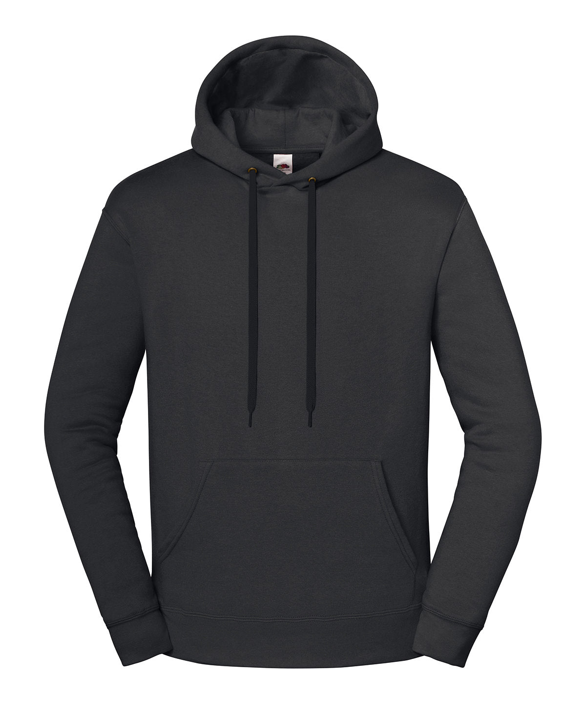 Fruit of the Loom Iconic premium hooded sweat in Light Graphite, front view