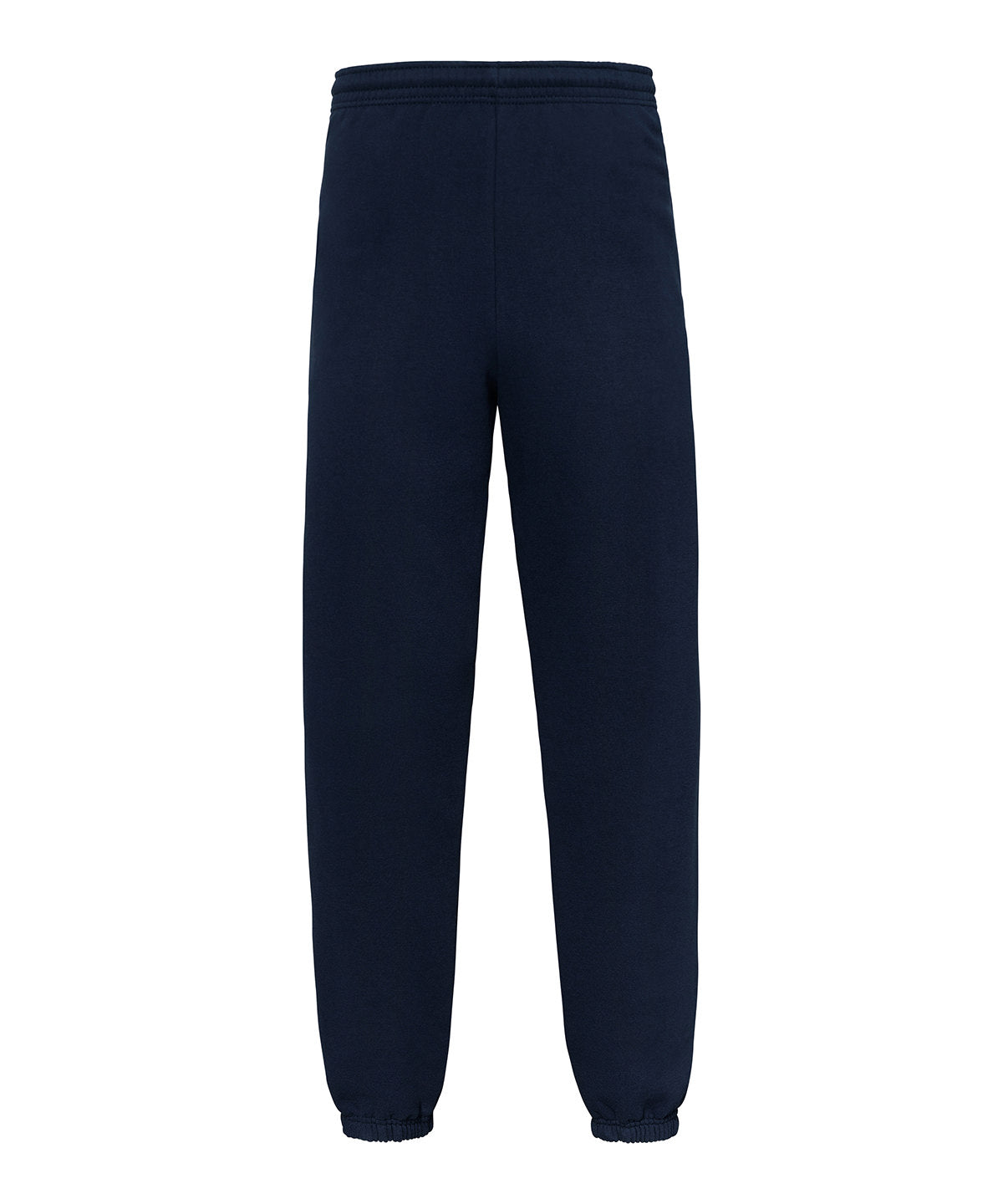 Fruit of the Loom Iconic premium elasticated cuff jog pants in Deep Navy, front view