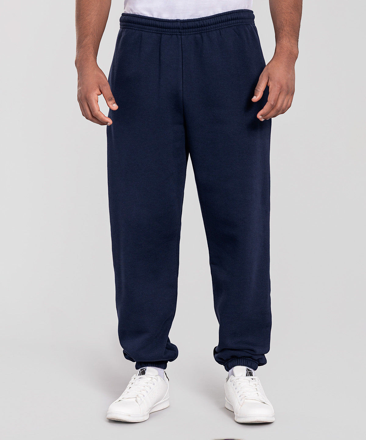 Fruit of the Loom Iconic premium elasticated cuff jog pants, lifestyle photo