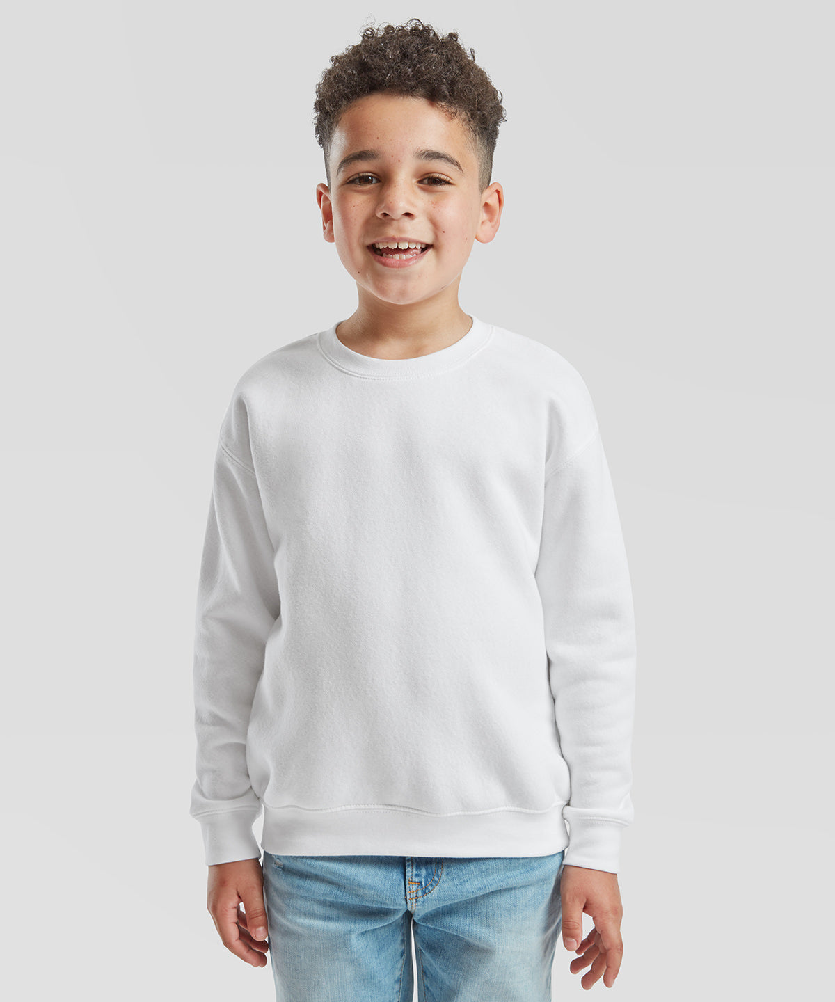 Fruit of the Loom Kids premium set-in sweatshirt, lifestyle photo