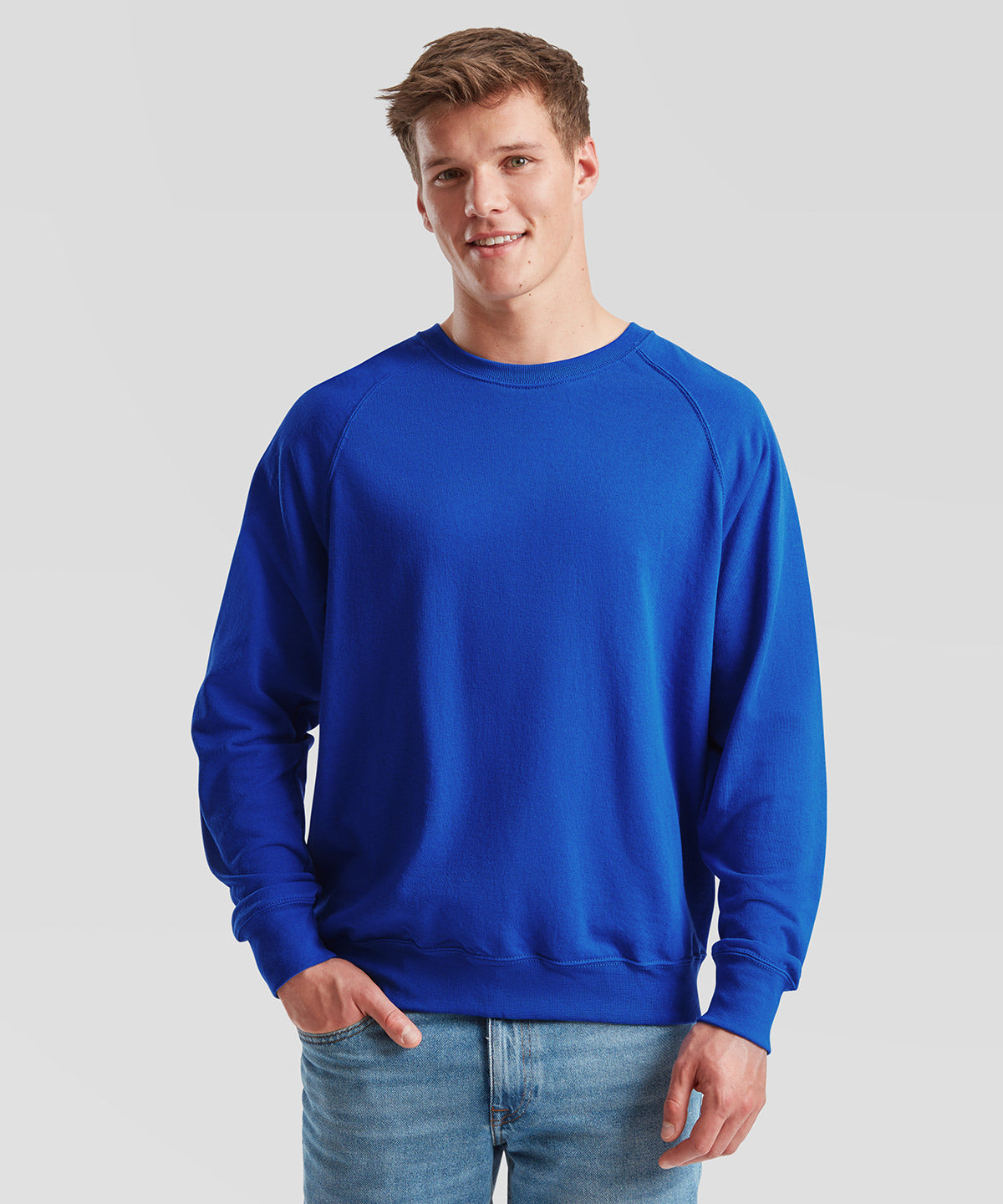 Fruit of the Loom Lightweight raglan sweatshirt, lifestyle photo