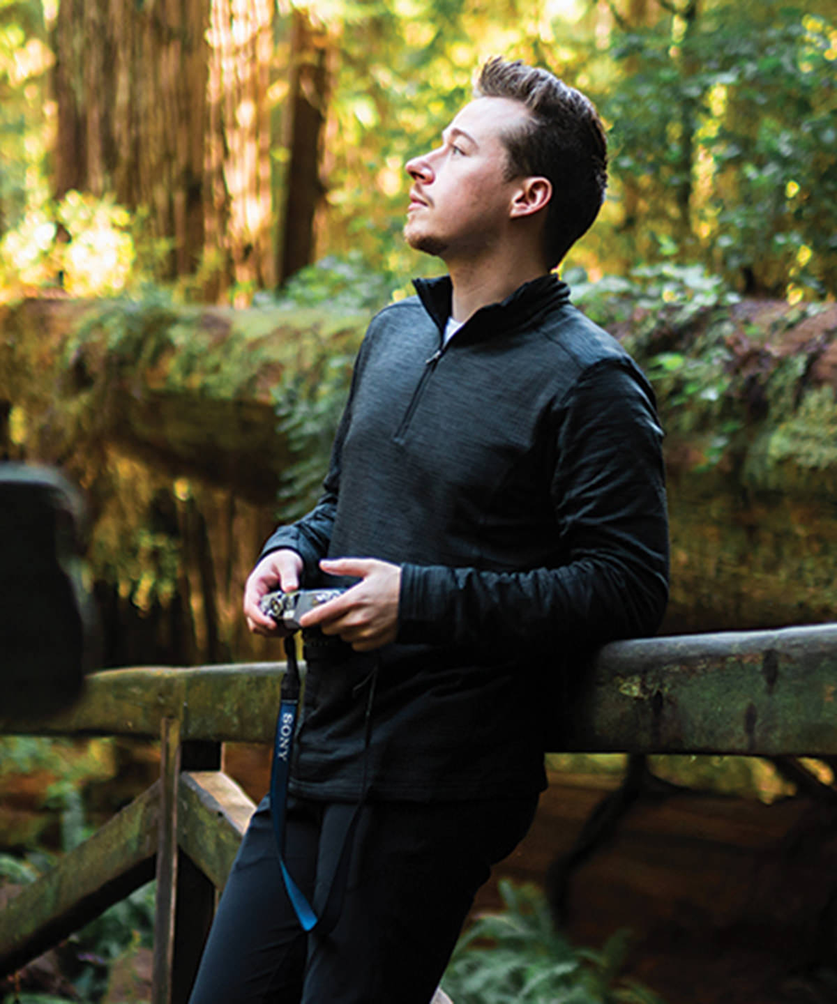 Stormtech Base thermal ¼ zip, lifestyle photo
