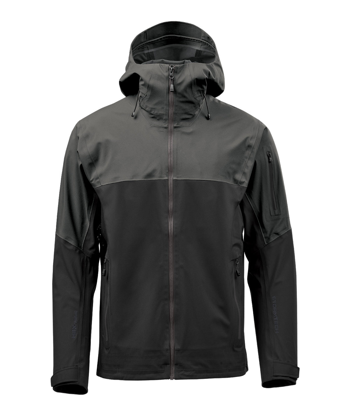 Stormtech Vertex Stormshell in Granite/Black, front view