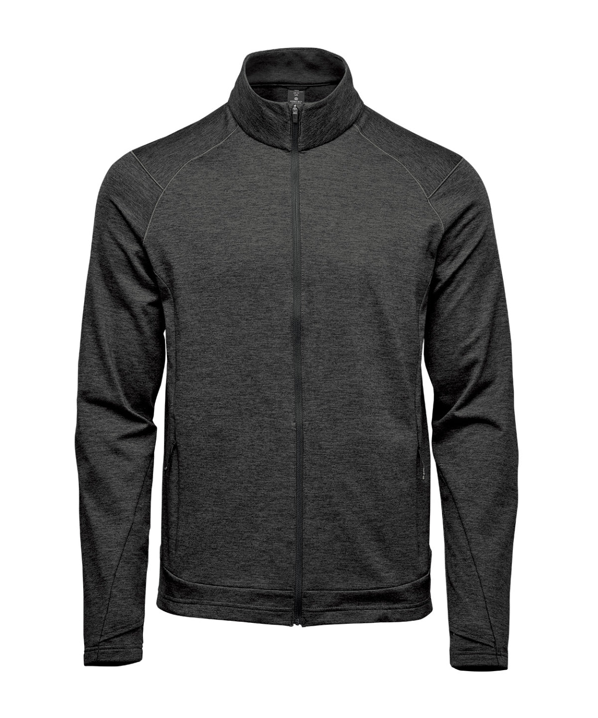 Stormtech Treeline performance jacket in Black Heather, front view
