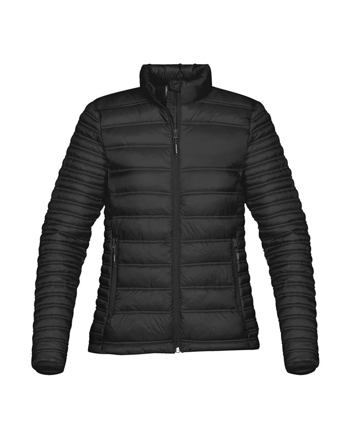 Stormtech Women's Basecamp thermal jacket in Black, front view