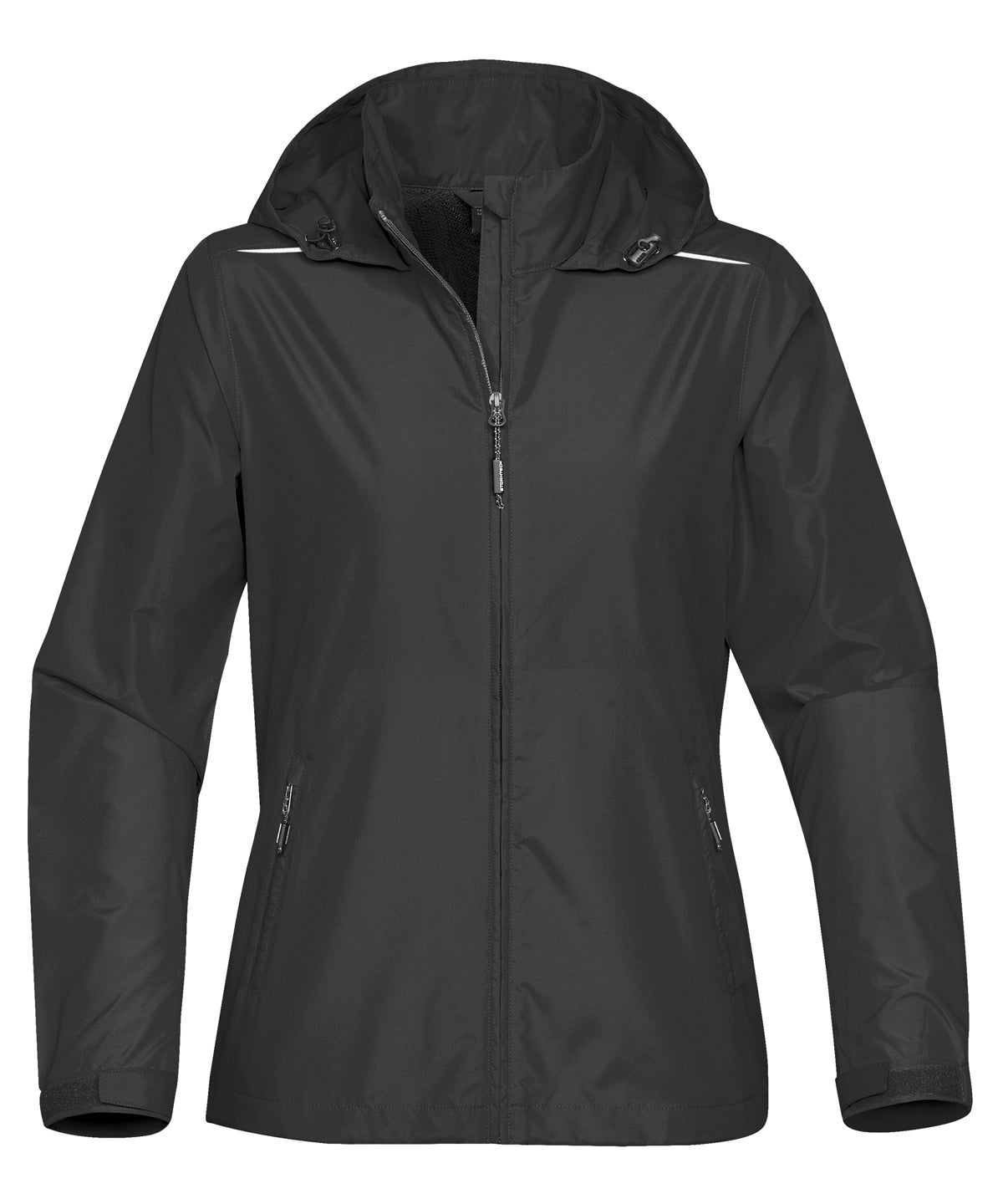 Stormtech Women's Nautilus performance shell in Black, front view