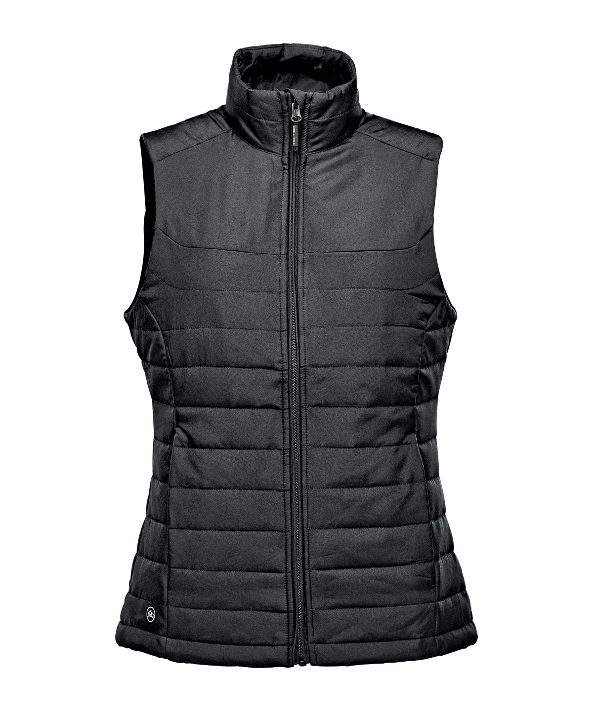 Stormtech Women's Nautilus quilted bodywarmer in Black, front view