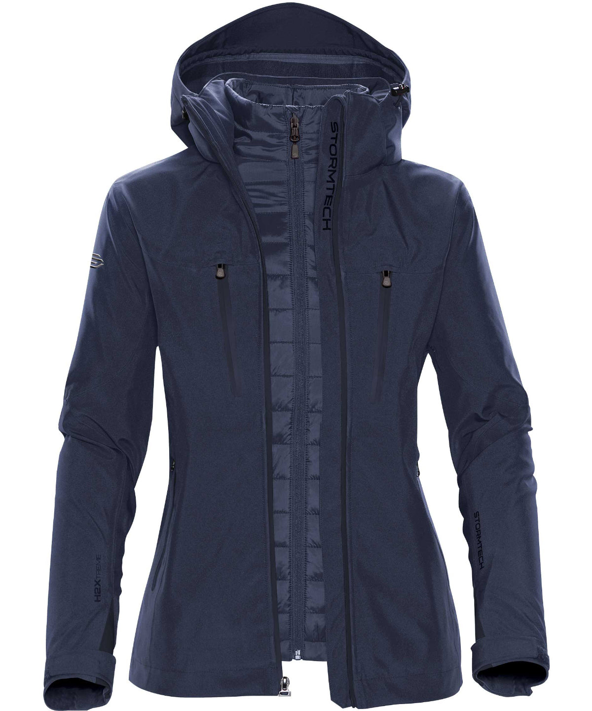 Stormtech Women's Matrix system jacket in Navy/Navy, front view