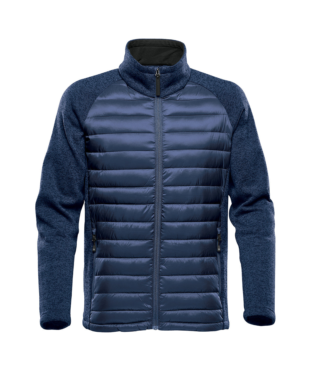 Stormtech Narvik hybrid jacket in Indigo/Indigo Heather, front view