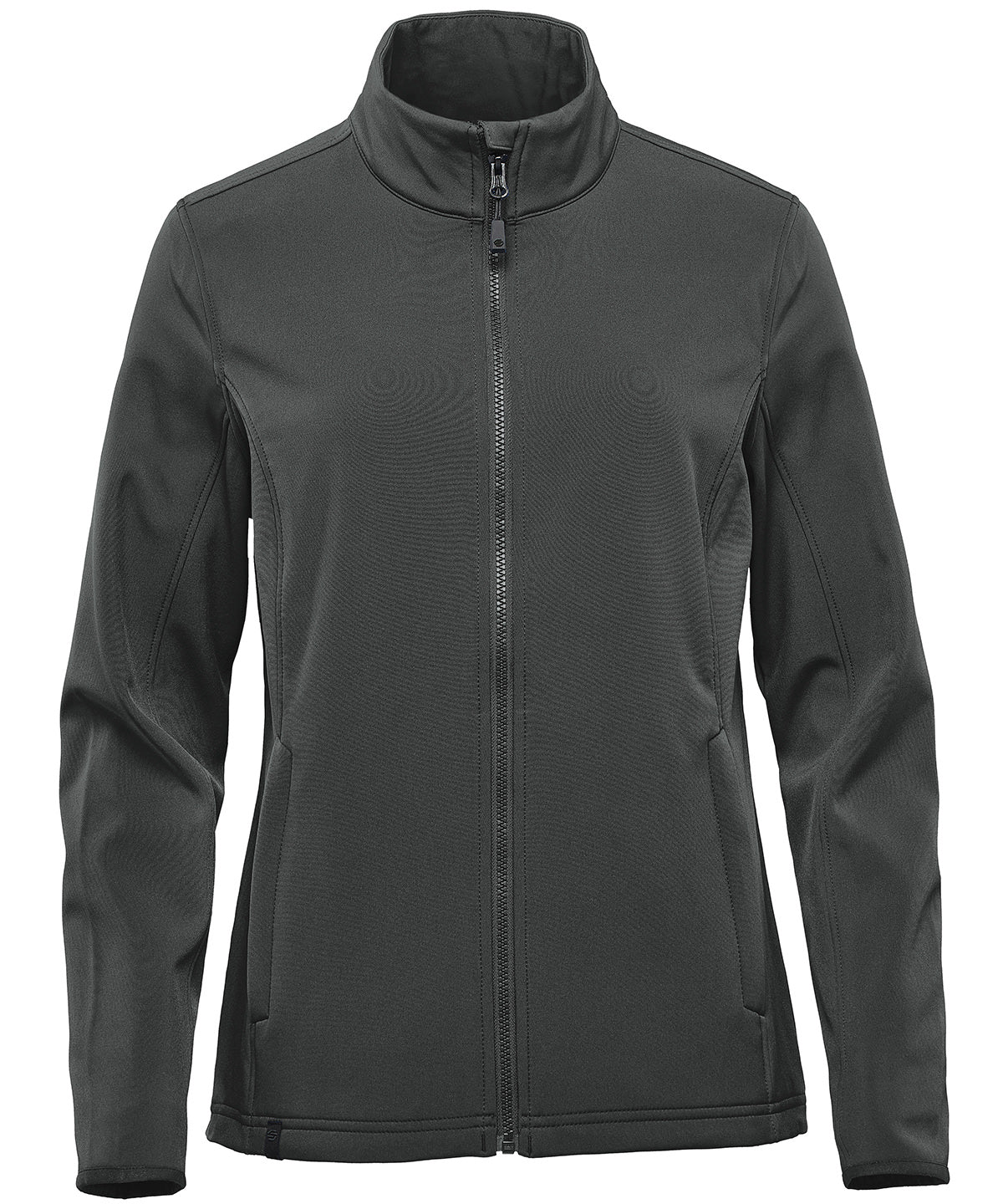 Stormtech Women’s Narvik softshell in Dolphin, front view