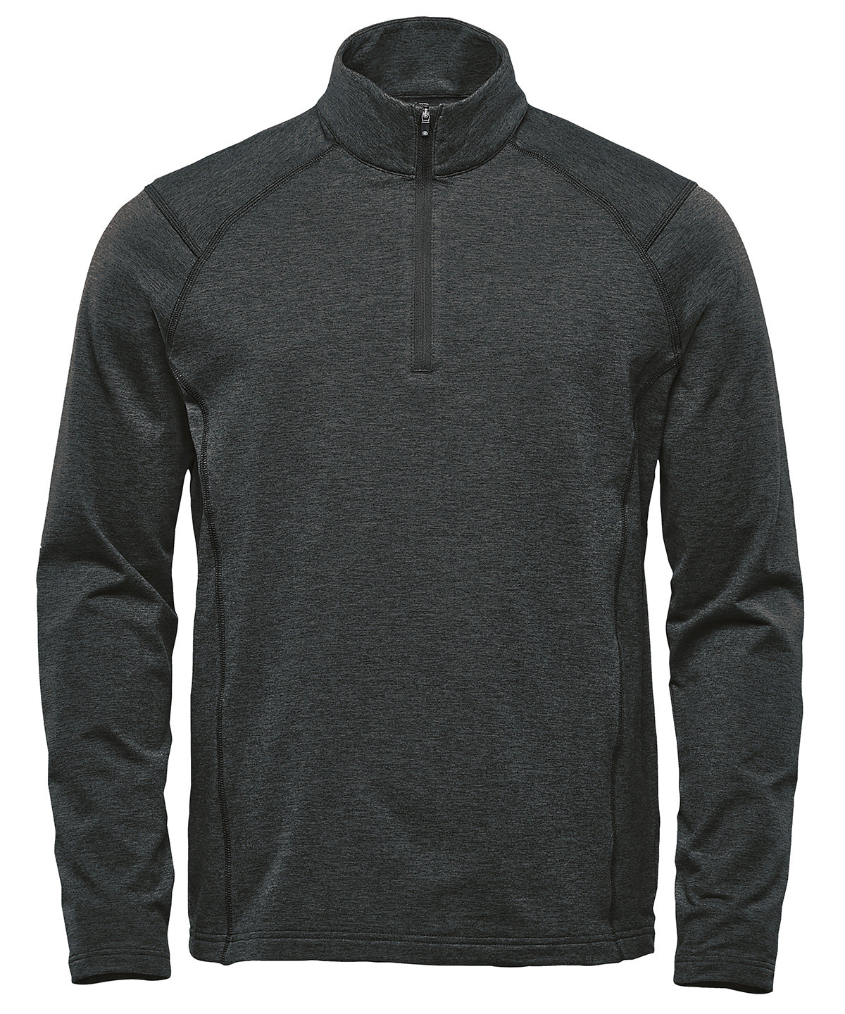 Stormtech Treeline ¼-zip fleece in Black Heather, front view