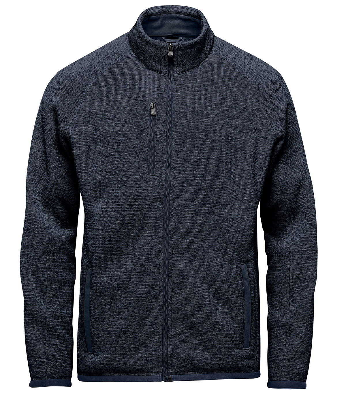 Stormtech Avalante full-zip fleece jacket in Navy Heather, front view