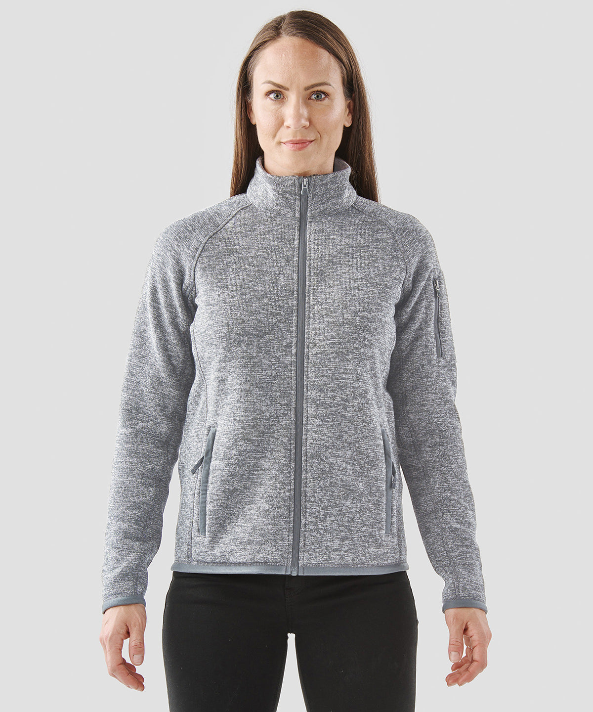 Stormtech Women’s Avalante full-zip fleece jacket, lifestyle photo