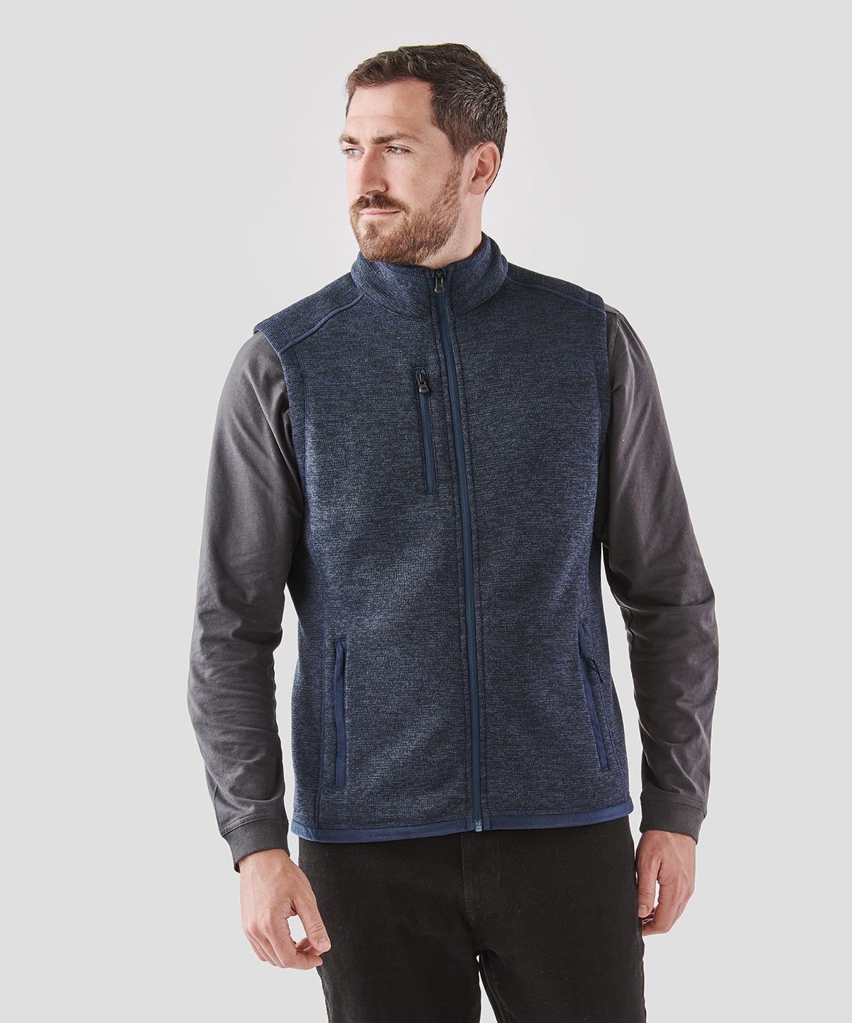 Stormtech Avalante fleece vest, lifestyle photo