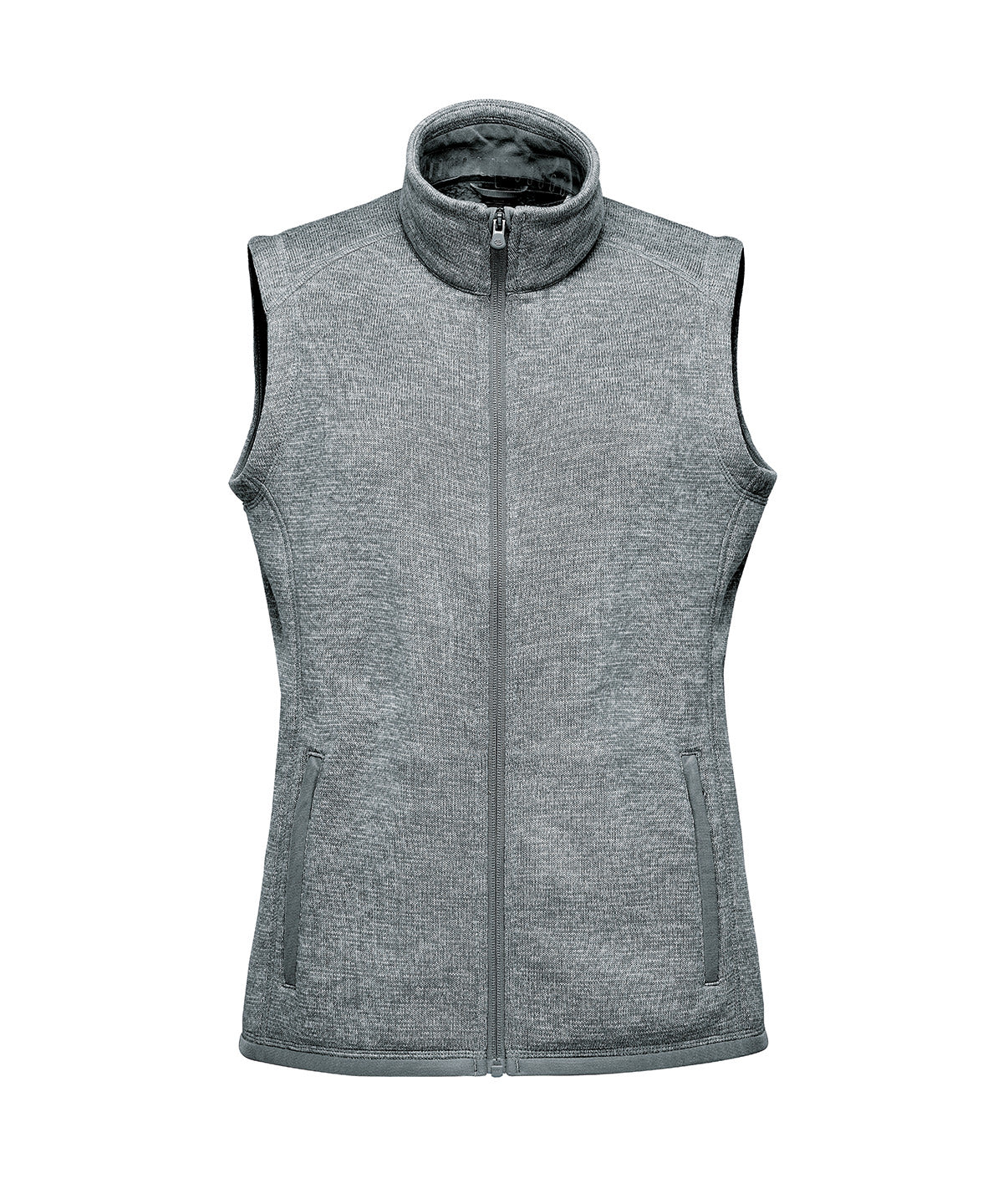 Stormtech Women’s Avalante fleece vest in Granite Heather, front view