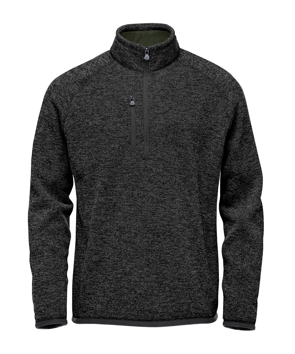 Stormtech Avalante ¼-zip fleece in Black Heather, front view