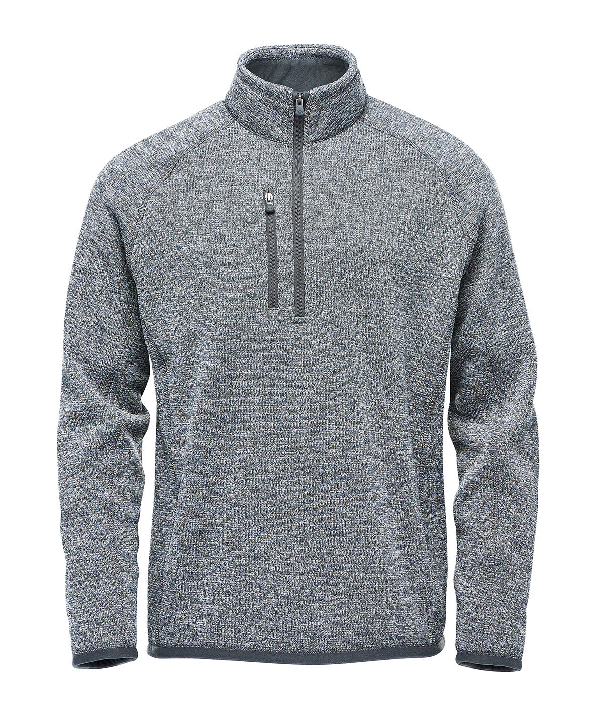 Stormtech Avalante ¼-zip fleece in Granite Heather, front view