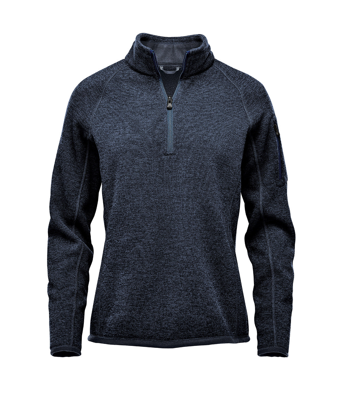 Stormtech Women’s Avalante ¼-zip fleece in Navy Heather, front view