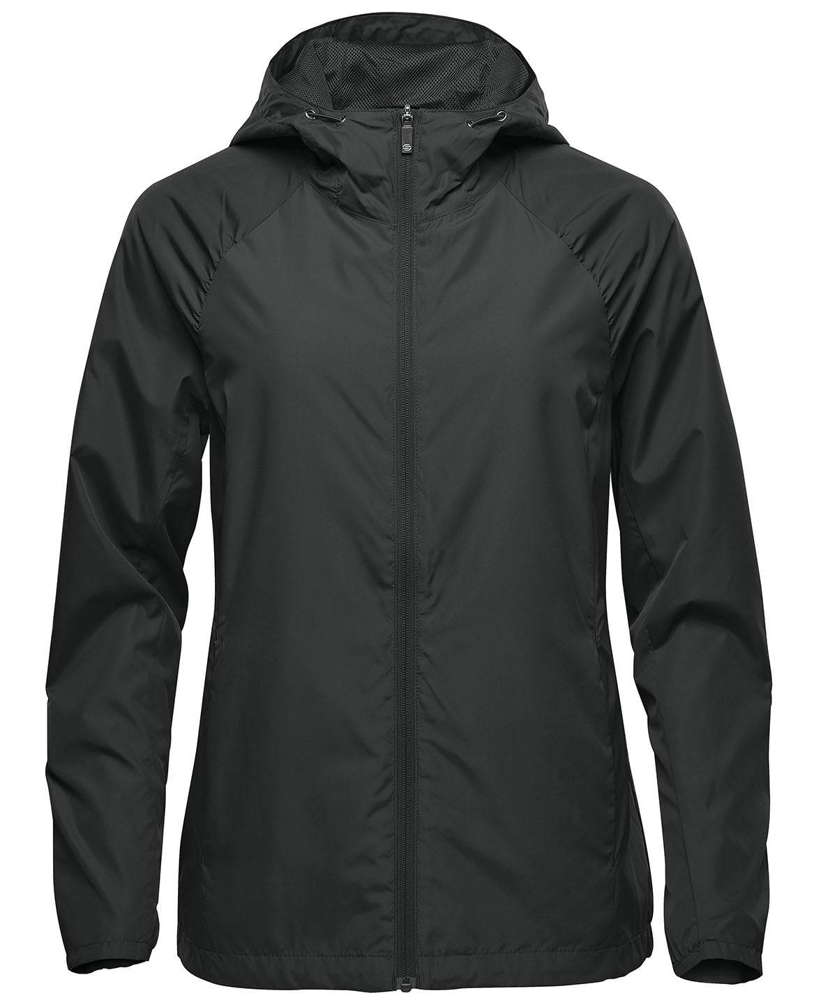 Stormtech Women’s Pacifica lightweight jacket in Black, front view