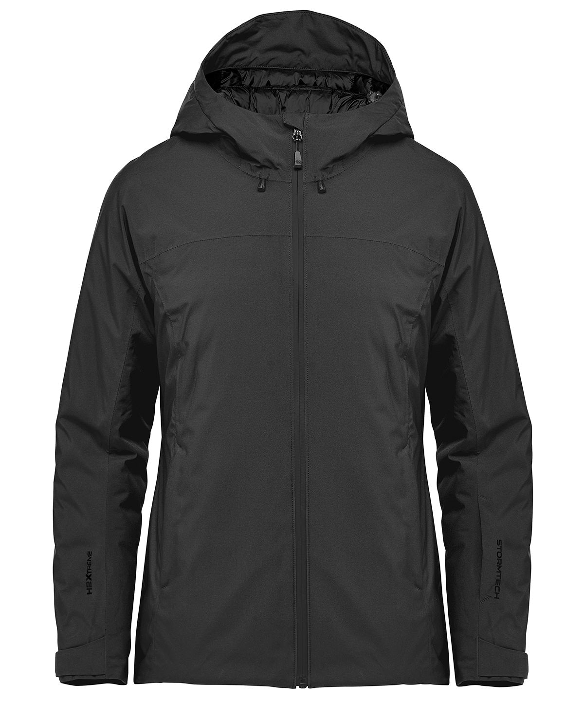 Stormtech Women’s Nostromo thermal shell in Black, front view
