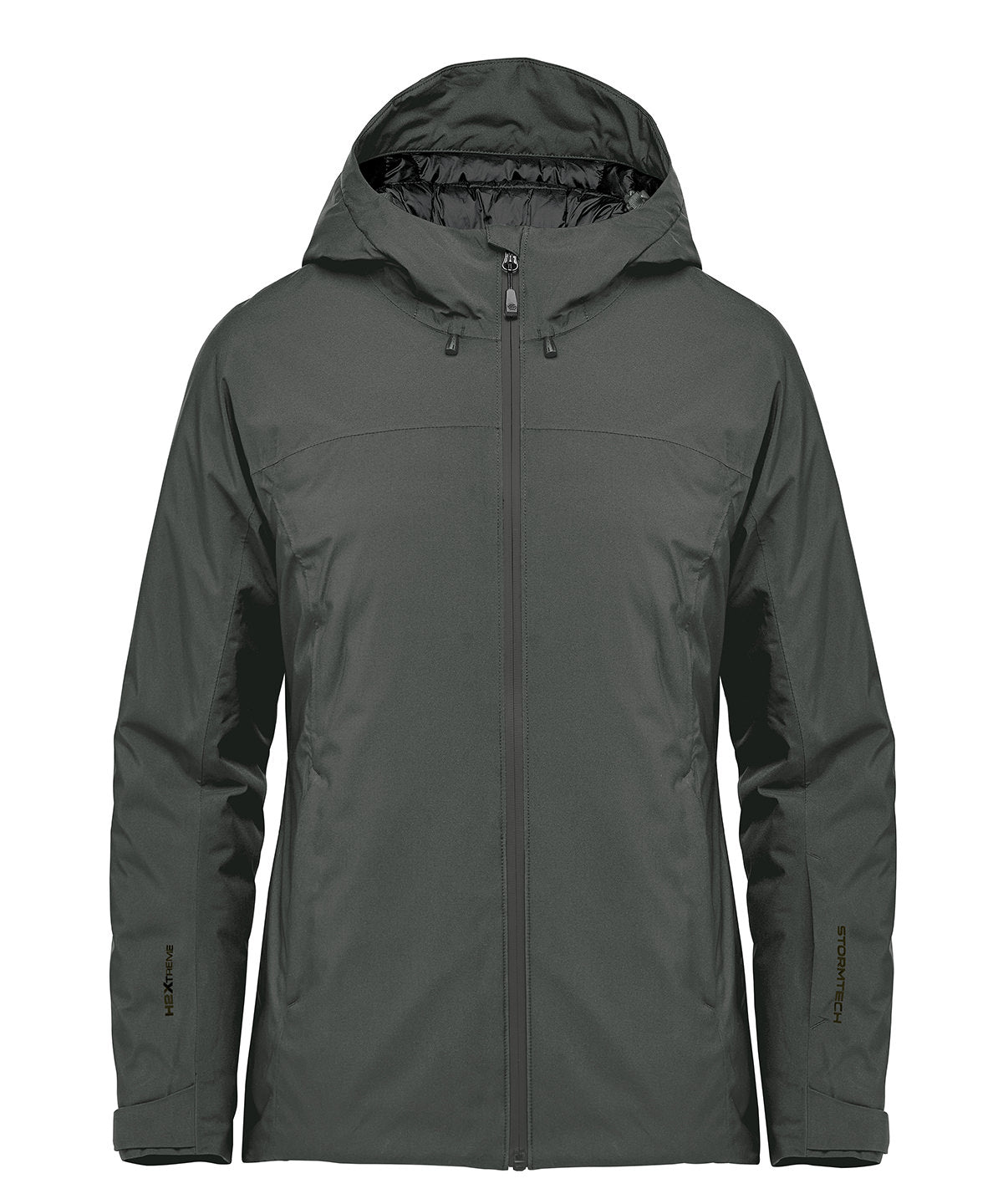 Stormtech Women’s Nostromo thermal shell in Graphite, front view