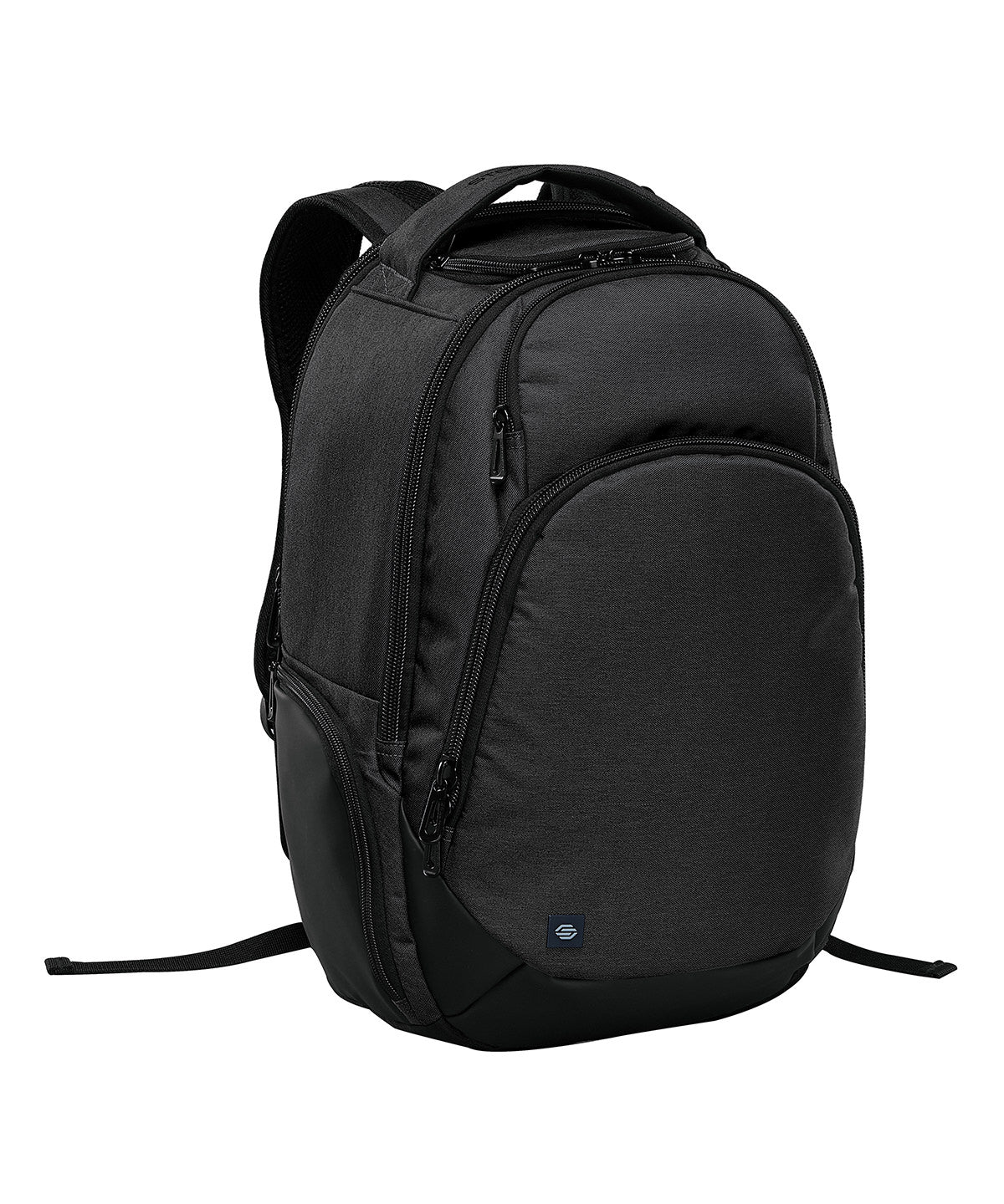 Stormtech Madison commuter pack in Black, front view